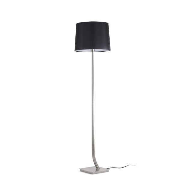 Faro Rem - staanlamp - 171 cm - mat nikkel en zwart