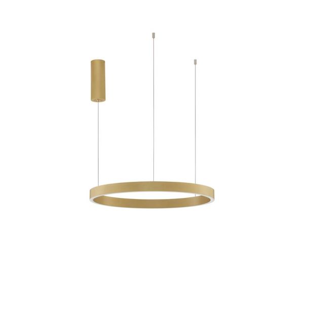 Nova Luce Elowen - hanglamp - Ø 60 x 150 cm - 60W dimbare LED incl. - goud