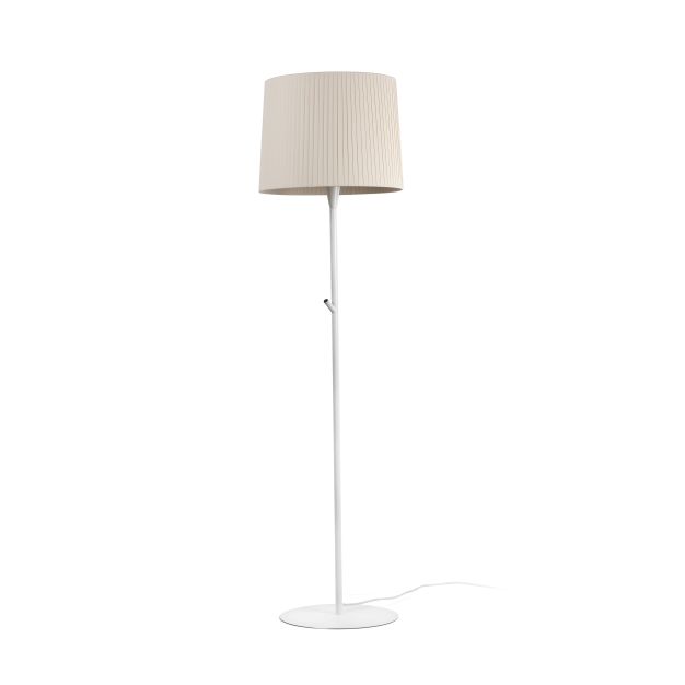 Faro Samba - staanlamp - 154 cm - beige en wit