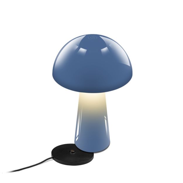 Century Italia Coco - draadloze buiten tafellamp met laadstation - Ø 16 x 25,5 cm - 1,5W dimbare LED incl. - IP44 - blauw