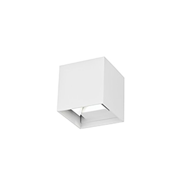 Nova Luce Como - buiten wandverlichting - 11,2 x 11,2 x 11,2 cm - 2 x 3W LED incl. - IP54 - wit