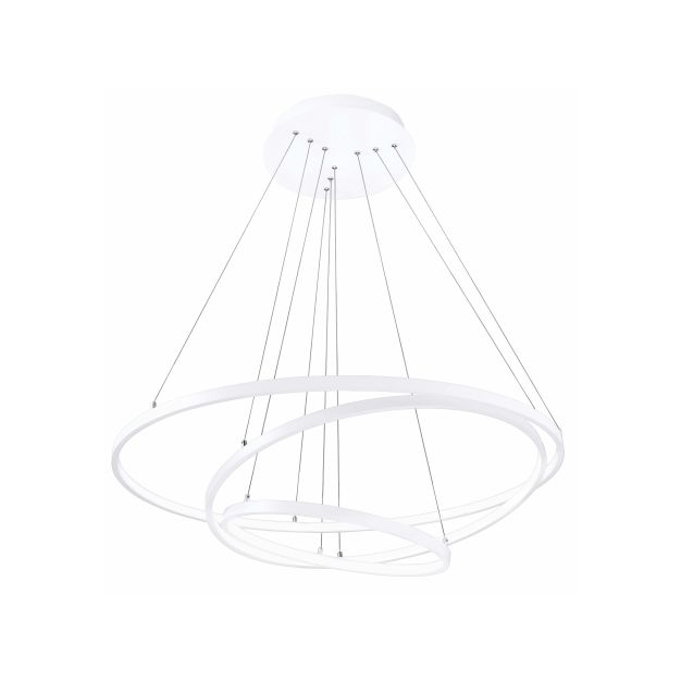 Nova Luce Dea - hanglamp - Ø 80 x 120 cm - 145W dimbare LED incl. - mat wit