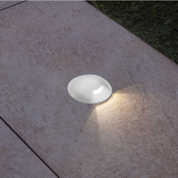 Century Italia Argo - grondspot met 1 venster - Ø5,8 x 6,5 cm - 0,75W LED incl. - 3000K - IP67 - wit