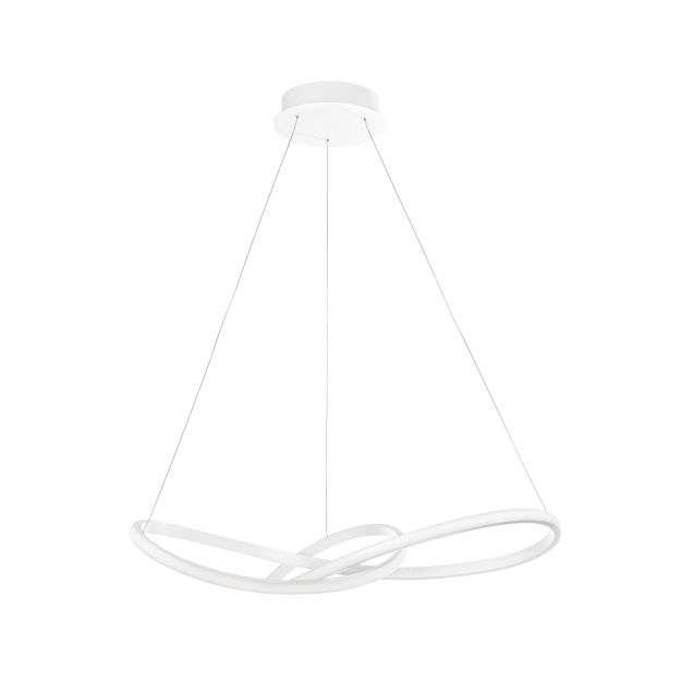 Nova Luce Fusion - hanglamp - Ø 72 x 150 cm - 53W LED incl. - wit