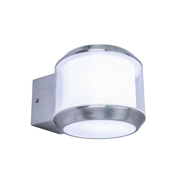 Lutec Whisper - buiten wandlamp - 17 x 21 x 13 cm - IP44 - grijs