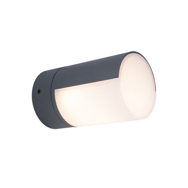 Lutec Cyra - buiten wandverlichting - 7,8 x 13,4 x 7,8 cm - 8W LED incl. - IP54 - donkergrijs