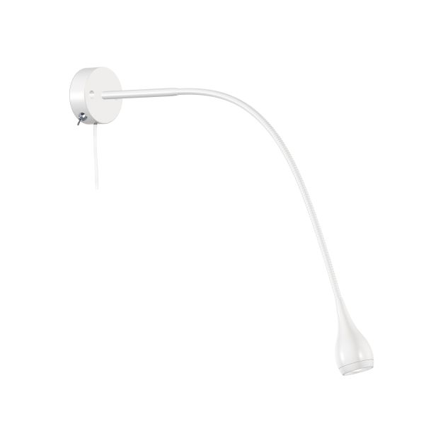 Nordlux Drop - wandverlichting met schakelaar met stekker - Ø 5,5 cm - 3W LED incl. - wit