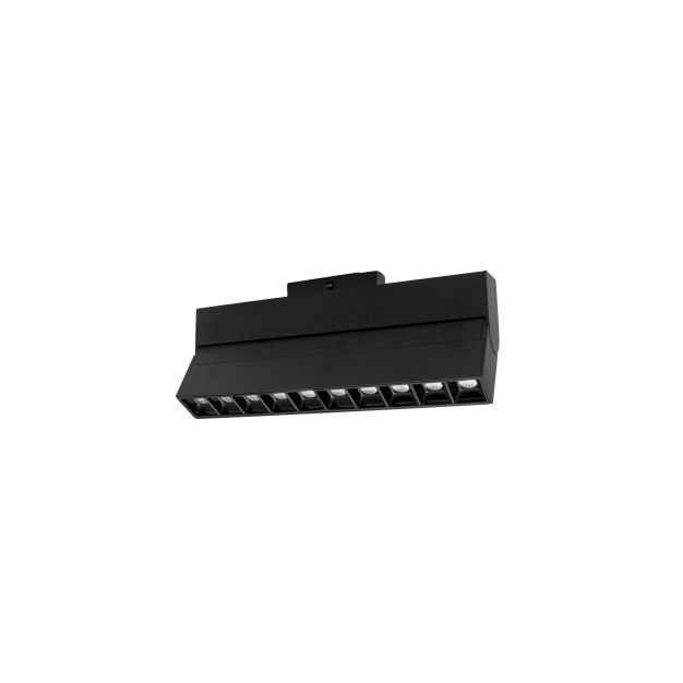 Nova Luce Buxton L - armatuur voor magnetisch railsysteem - 27,4 x 3,4 x 11,6 cm - 15W TRIAC dimbare LED incl. - kantelbaar - zandzwart