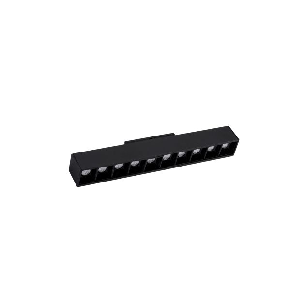 Nova Luce Buxton L - armatuur voor magnetisch railsysteem - 26,9 x 3,5 x 5,1 cm - 15W TRIAC dimbare LED incl. - zandzwart