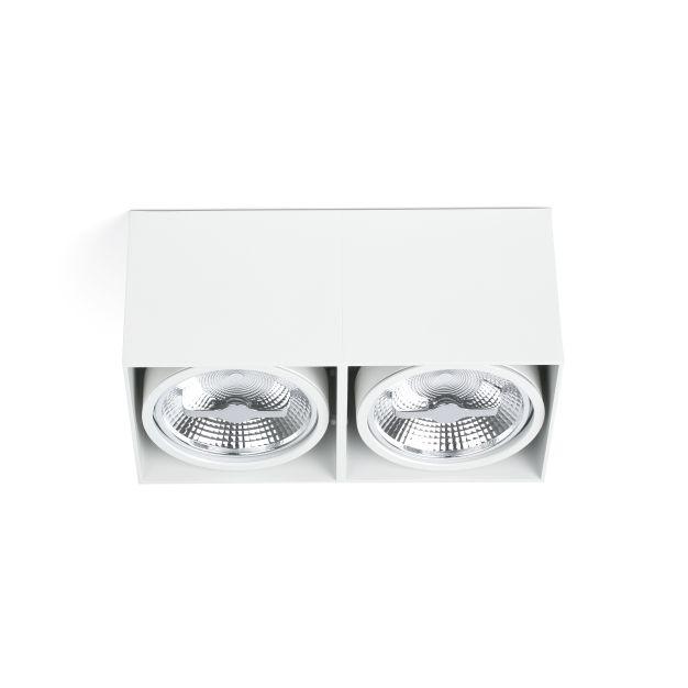 Faro Tecto QR111 - plafondverlichting - 27 x 13,5 x 12 cm - mat wit