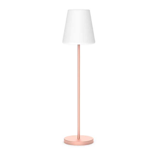 New Garden Lola slim 180 - oplaadbare vloerlamp met zonnepaneel - RGB+W - Ø 44 x 177 cm - 6,5W dimbare LED incl. - IP65 - roségoud