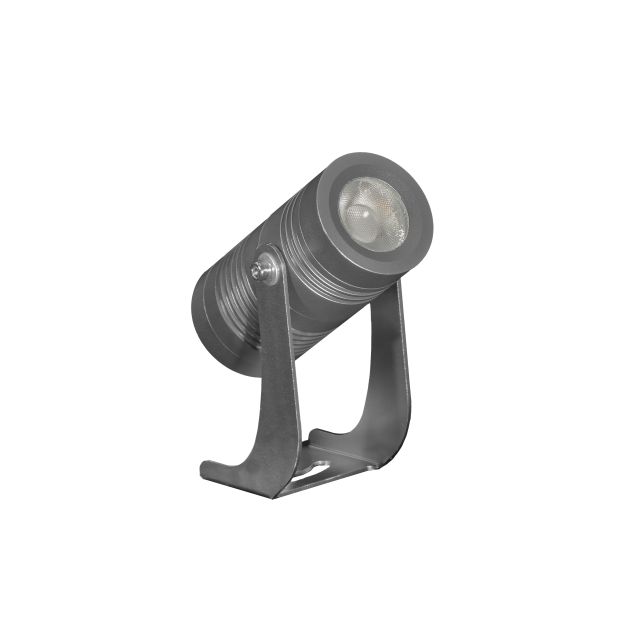 Century Italia Blaze - grondspot - 10,3 x 4 x 9 cm - 7W LED incl. - IP67 - grijs - witte lichtkleur