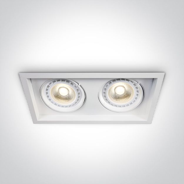 ONE Light Adjustable R111 Shop Range - inbouwspot - 330 x 175 mm, 315 x 165 mm inbouwmaat - wit