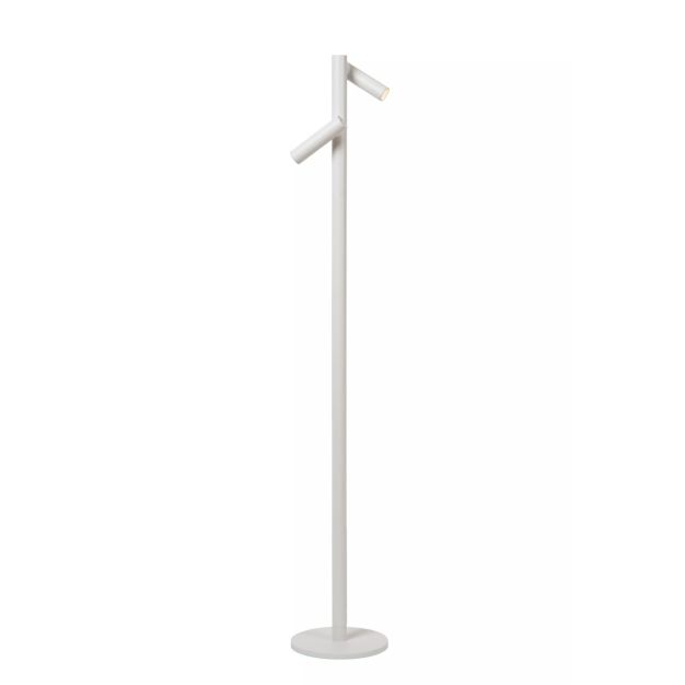 Lucide Antrim - Oplaadbare Leeslamp 2L - 3 x 20 x 120 cm - 2 x 2,2W dimbare LED incl. - IP54 - Met draadloos oplaadstation - wit