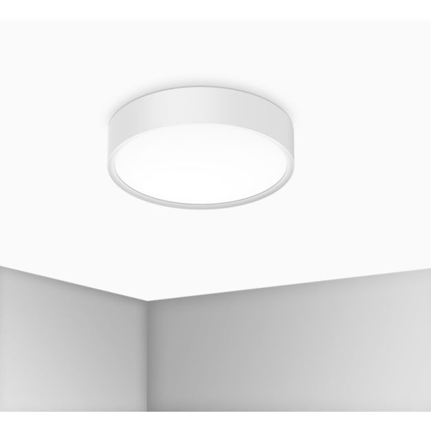 Century Italia Blanca Luxe - plafondlamp - Ø 30 x 7 cm - 17W LED incl. - wit