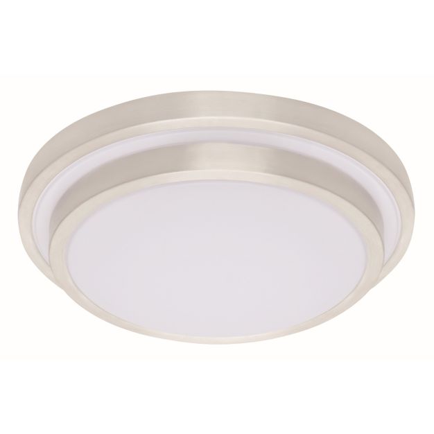 Brilliant Vilano - plafondverlichting - Ø 28,5 x 8,5 cm - 12W LED incl. - metaalkleurig