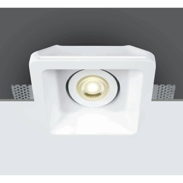 ONE Light Trimless GU10 Range - inbouwspot - 155 x 155 mm, 156 x 156 mm inbouwmaat - wit