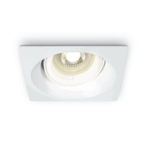 ONE Light Dark Light Square Spots - inbouwspot - 105 x 105 mm, Ø 90 mm inbouwmaat - wit