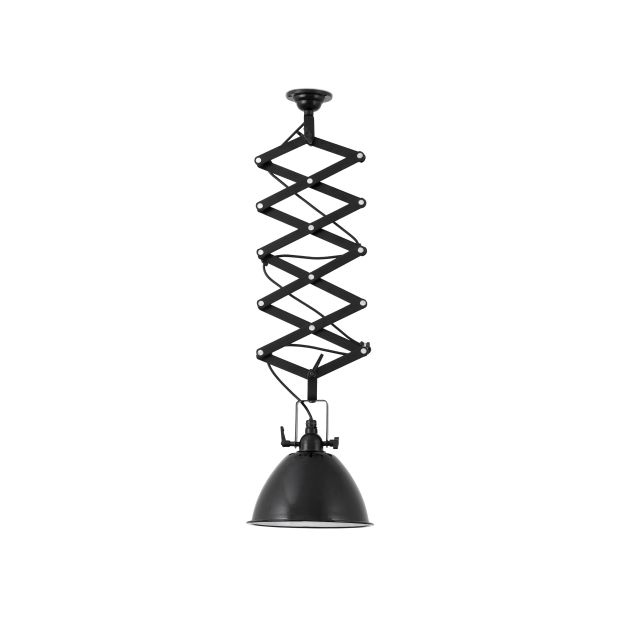 Faro Mou - hanglamp - Ø 25 x 110 cm - glanzend zwart