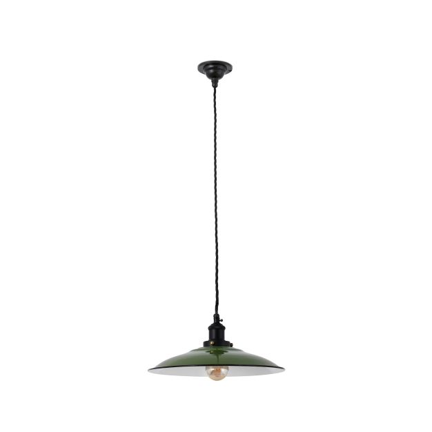 Faro Lang - hanglamp - Ø 34,5 x 14,9 cm - glanzend groen