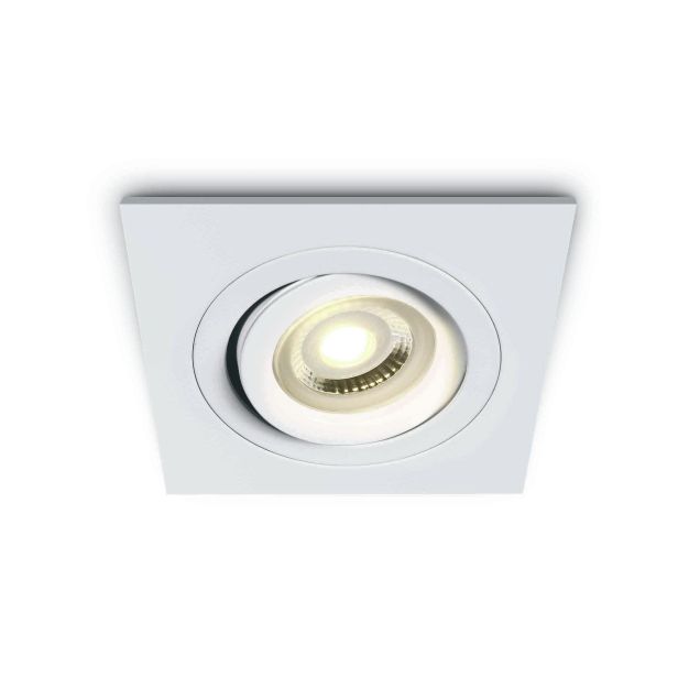 ONE Light Dual Ring GU10 - inbouwspot - 94 x 94 mm, Ø 80 mm inbouwmaat - wit