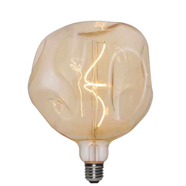 Daylight Italia Bumped LED lamp - Ø 18 x 21,5 cm - E27 - 5W dimbaar - 1800K - amber