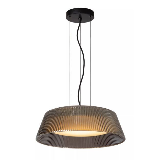 Lucide Vixi - hanglamp - Ø 45 x 150 cm - 22,6W dimbare LED incl. - gerookt