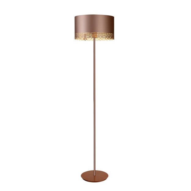 Lucide Ferova - staande lamp - 165 cm, Ø 39,5 cm - kwartsroze