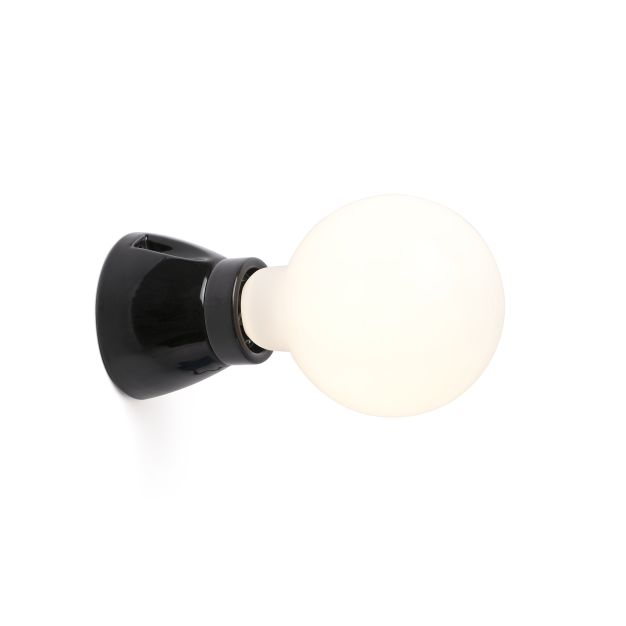 Faro Kera - plafond/wandverlichting - Ø 7,4 x 6,2 cm - glanzend zwart