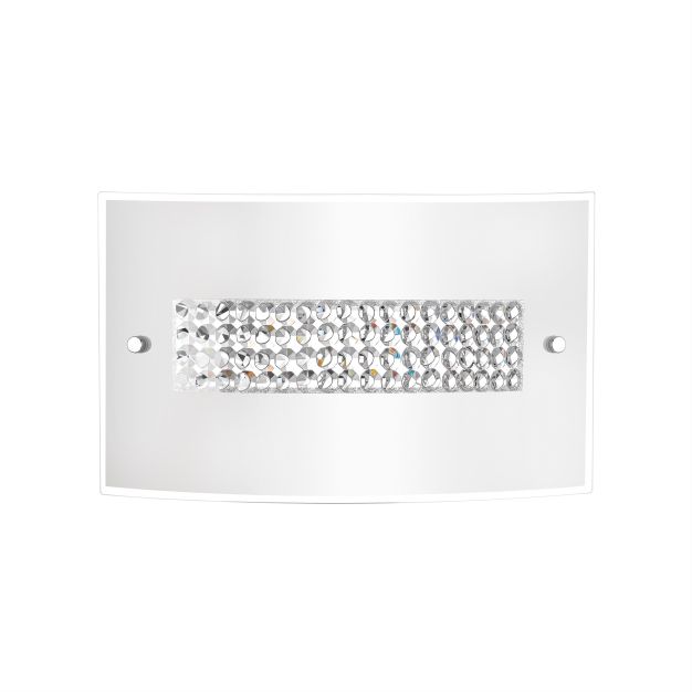 Nova Luce Thelta - wandverlichting - 32 x 5,5 x 20 cm - chroom en wit