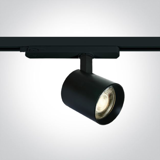 ONE Light COB Shop Range - rail spot - Ø 8 x 6 cm - 10W/15W/20W LED incl. - zwart - warm witte lichtkleur