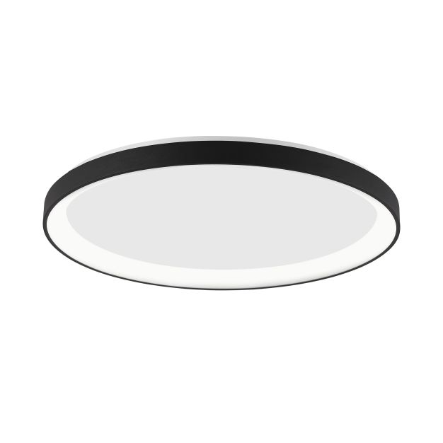 Nova Luce Pertino - plafondverlichting - Ø 48 x 6 cm - 38W dimbare LED incl. - zand zwart