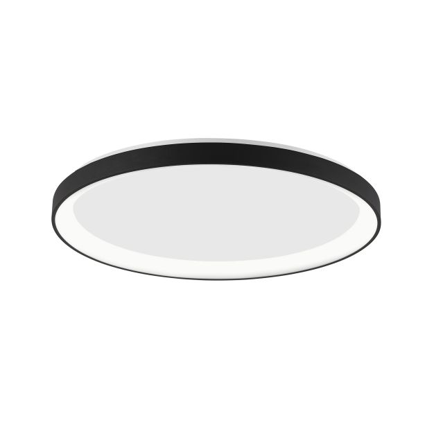 Nova Luce Pertino - plafondverlichting - Ø 38 x 6 cm - 30W dimbare LED incl. - zand zwart