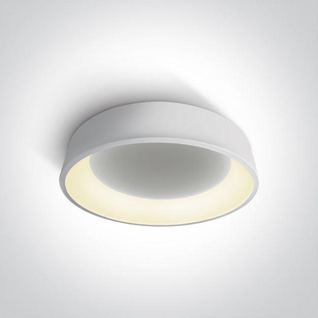 ONE Light Plafo - plafondverlichting - Ø 60 x 13,2 cm - 42W TRIAC dimbare LED incl. - wit