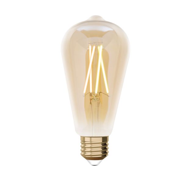 Lutec Smart LED lamp - Lutec Connect - Ø 6,4 x 14 cm - E27 - 7,5W - dimfunctie via app - 2200 tot 5500K - amber