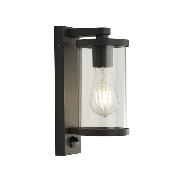 Searchlight Bakerloo - buiten wandverlichting met bewegingsmelder - 12 x 29 cm - IP44 - zwart