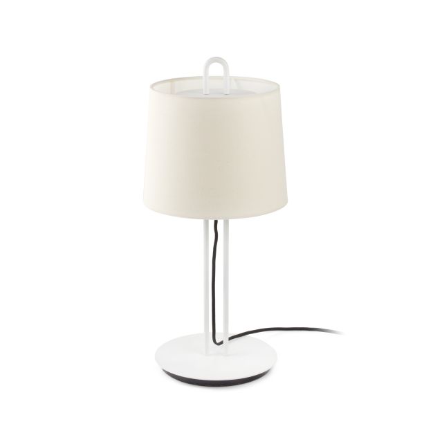 Faro Montreal - tafellamp - Ø 25 x 54 cm - wit en beige