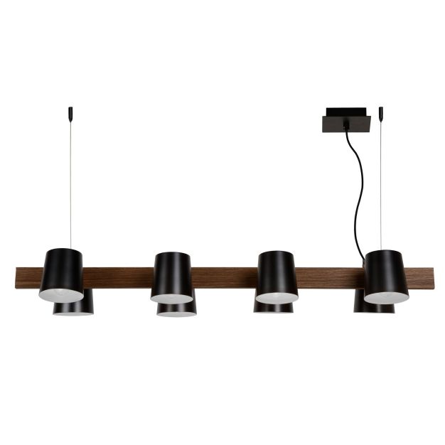 Lucide Noctorio - hanglamp - 120 x 35 x 142 cm - zwart, hout