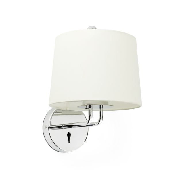 Faro Montreal - wandverlichting - 21,5 x 19 x 32 cm - beige en chroom