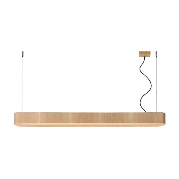 Lucide Linjy - hanglamp - 140 x 12 x 140 cm - licht hout (laatste exemplaar!)