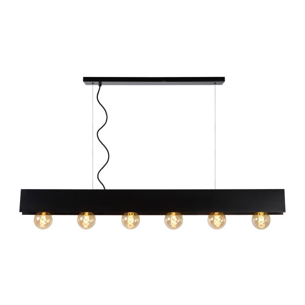 Lucide Surtus - hanglamp - 134 x 7 x 130 cm - zwart