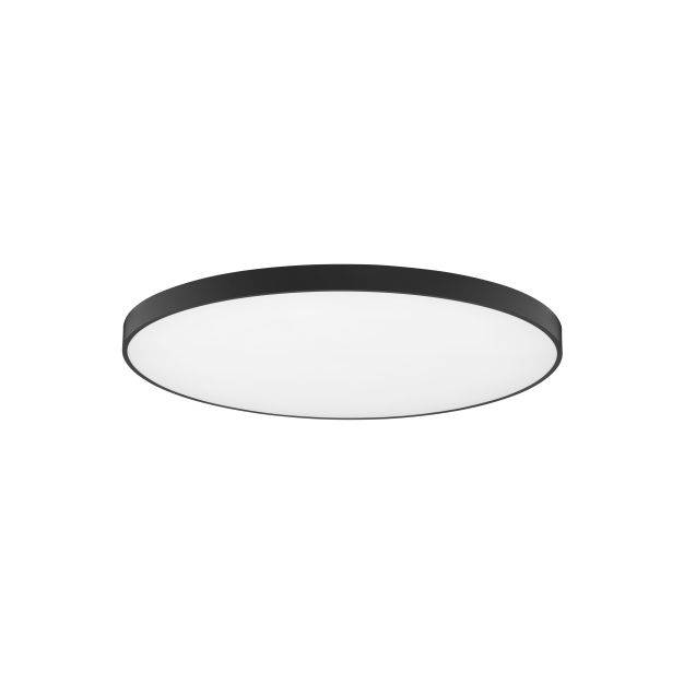 Nova Luce Perfect Profile - plafondlamp op afstandsbediening (excl.) - Ø 100 x 10 cm - 120W dimbare LED incl. - 2700K-6000K - zwart