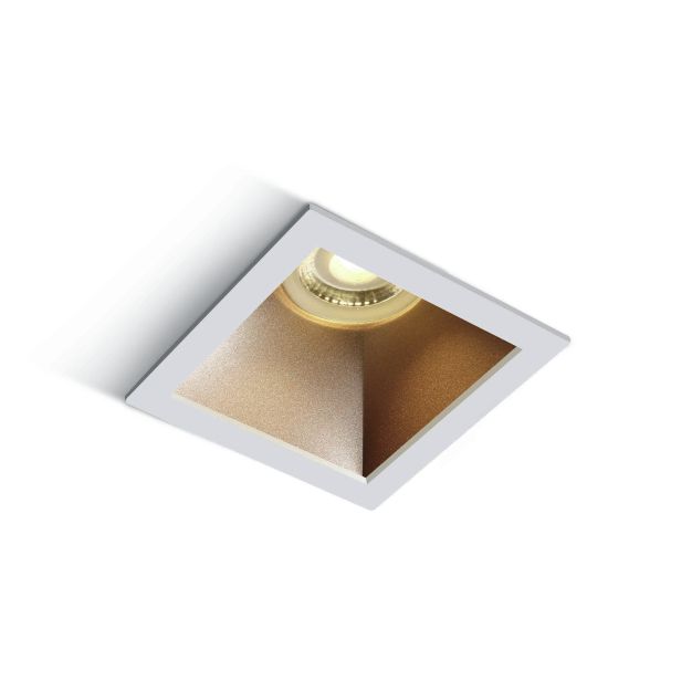 ONE Light Chill Out - inbouwspot - 84 x 84 mm, 76 x 76 mm inbouwmaat - wit en messing