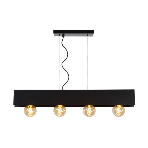 Lucide Surtus - hanglamp - 90 x 7 x 130 cm - zwart