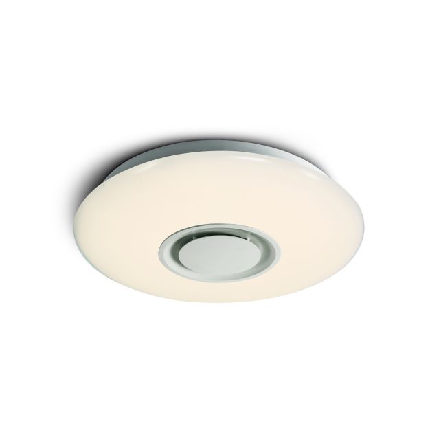 ONE Light Indoor LED - plafondverlichting met bluetooth-luidspreker - Ø 40 x 5,5 cm - 24W LED incl. - wit