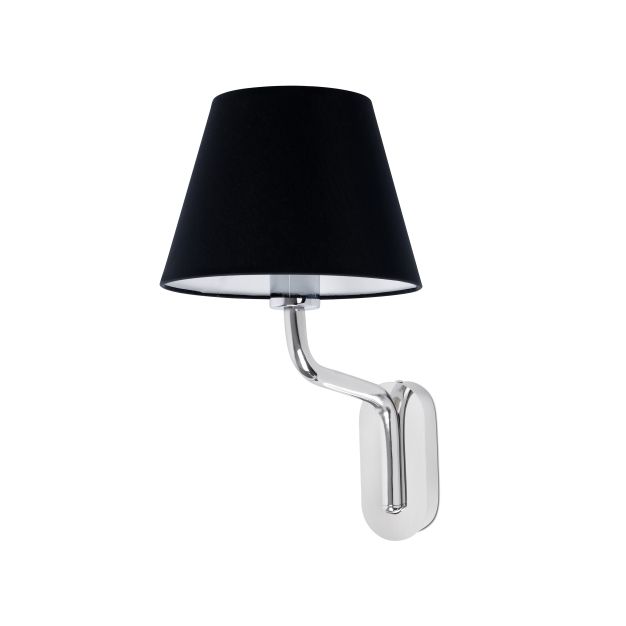 Faro Eterna - wandverlichting - 21,5 x 20 x 16 cm - zwart en chroom