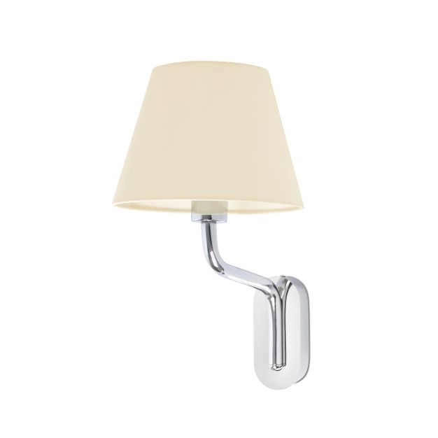 Faro Eterna - wandverlichting - 21,5 x 20 x 16 cm - beige en chroom