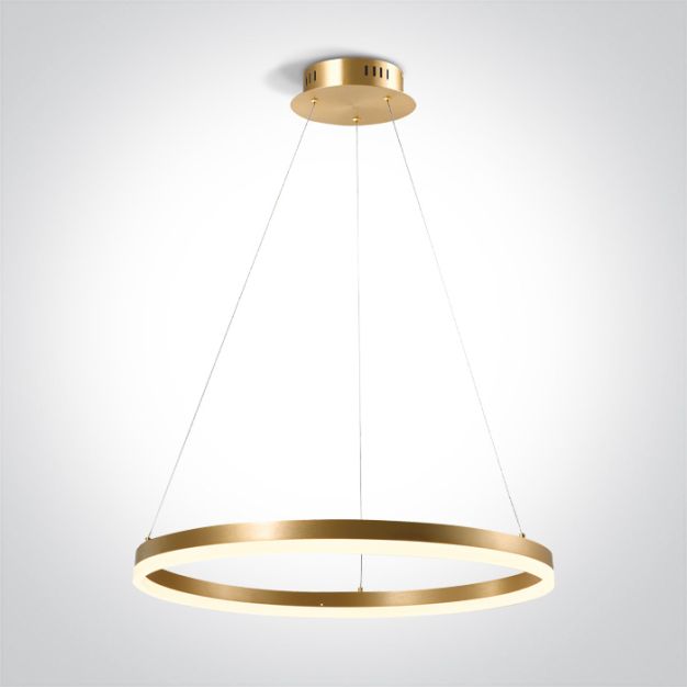 ONE Light LED Pendant Rings - hanglamp - Ø 60 x 150 cm - 40W LED incl. - messing