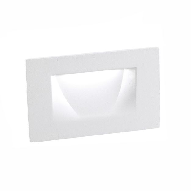 Nova Luce Krypton - inbouw wandverlichting - 11 x 6 x 7 cm - 3W LED incl. - IP54 - wit