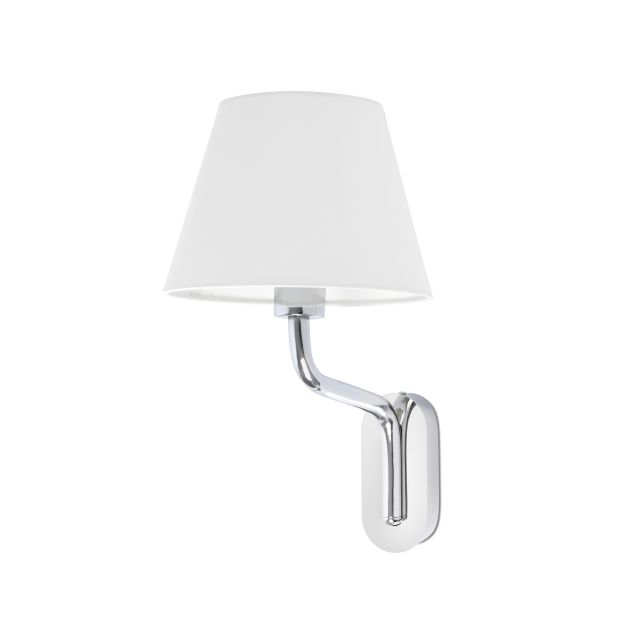 Faro Eterna - wandverlichting - 21,5 x 20 x 16 cm - wit en chroom